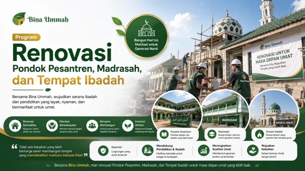 Program Renovasi Pondok Pesantren, Madrasah, dan Tempat Ibadah